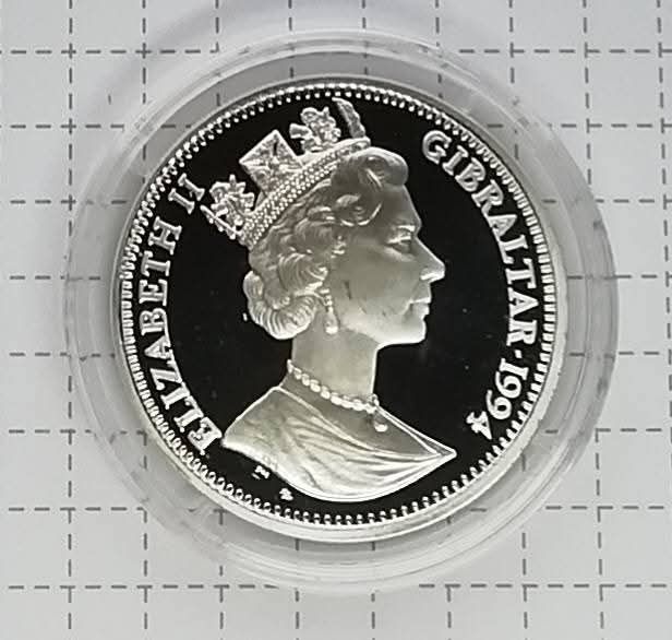 Гібралтар 14 екю 1994р. СРІБЛО. Оригінал. Сертифікат.