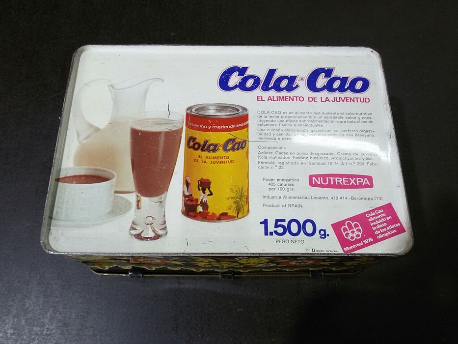 Caixa metálica COLA CAO ( muito antiga )