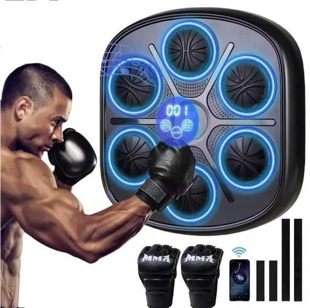 Музична  боксерська машина тренажер, груша для боксу з LED Bluetooth