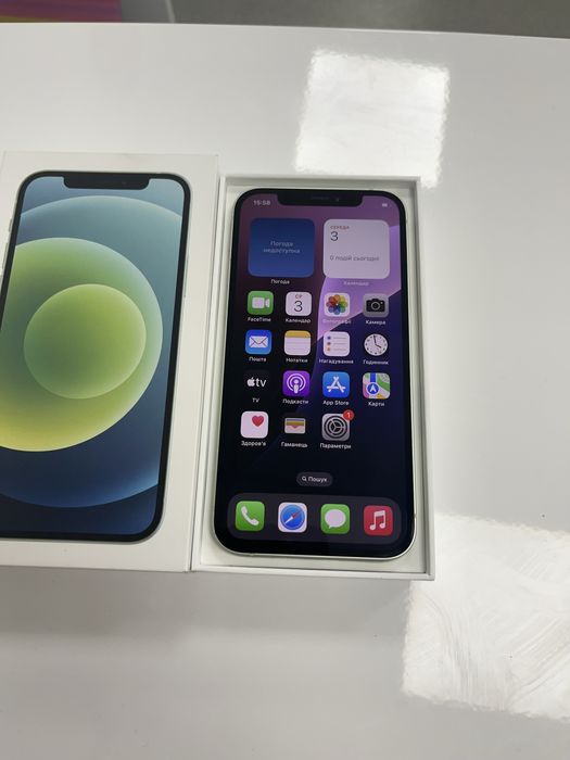 телефон iPhone 12 64 Gb Green. Неверлок! Стан+коробка!