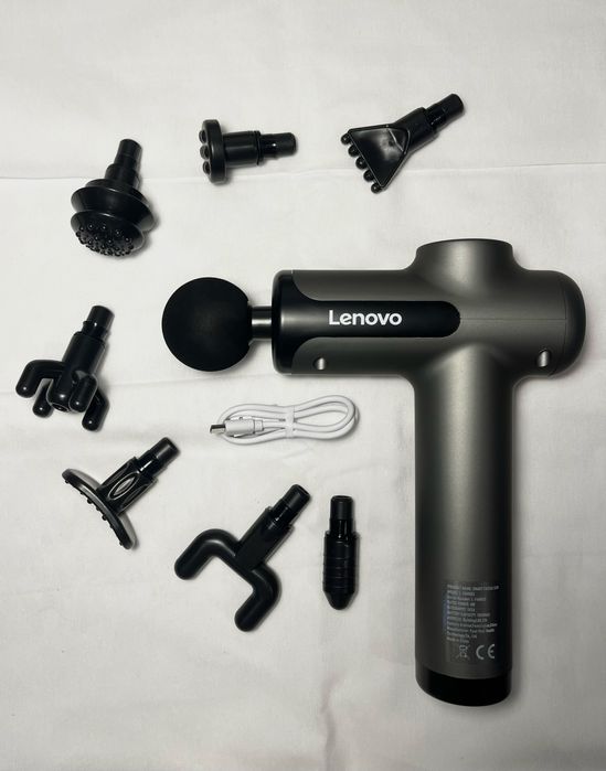 Перкусійний масажер Lenovo з 8 різними насадками