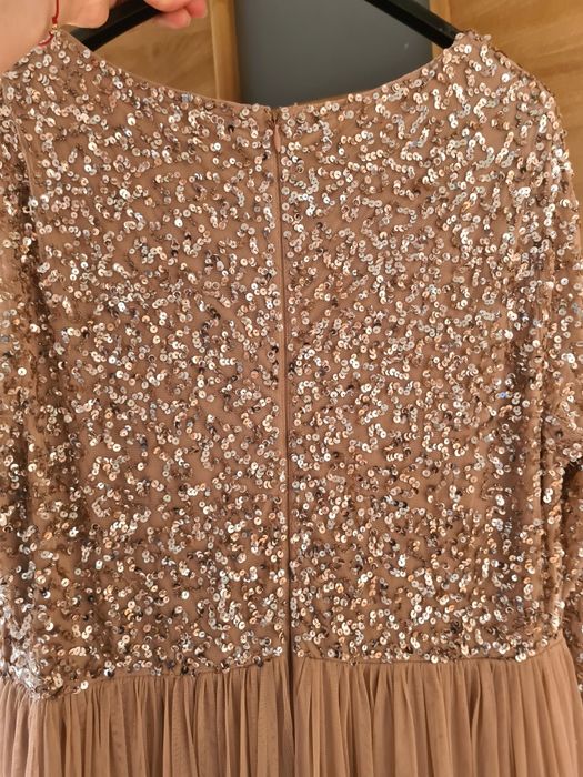 Sukienka maxi/ długa/ cekinowa/ tiul