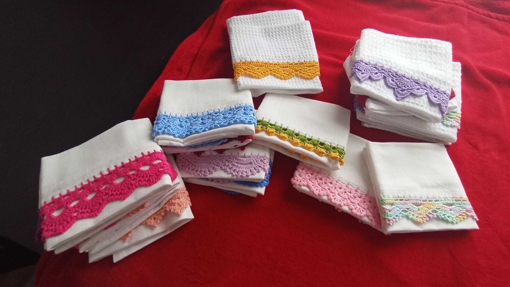 Pano de Cozinha barrado crochê