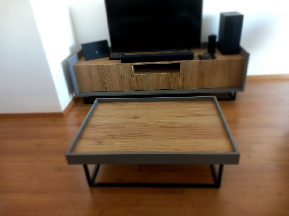 Mesa de Centro e Aparador TV Conjunto Setúbal JOM