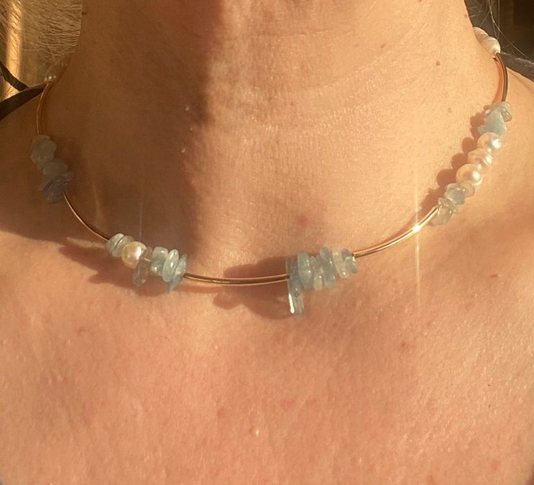 Комплект украшений ручной работы колье серьги