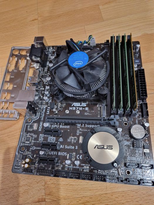 Intel i7-4790 3.6-4ghz/32gb память/Asus H97M-E(M.2 ssd) Комплект 8пото