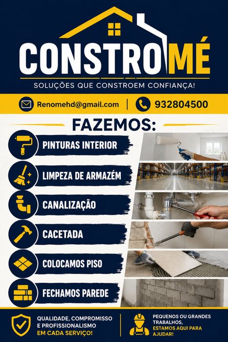 Pintura,canalização e limpeza