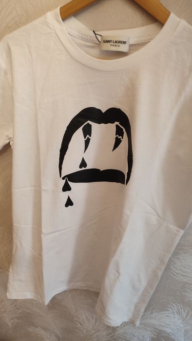 Футболка Saint laurent біла