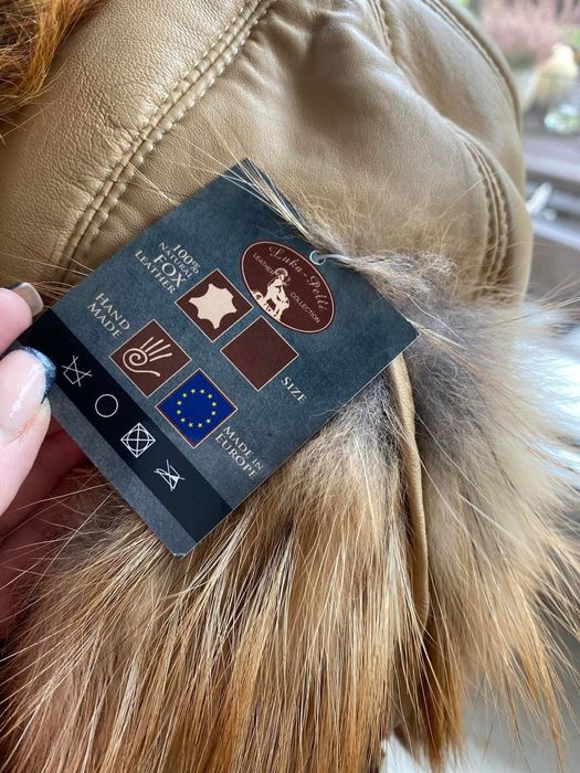 Czapka uszatka, skora i naturalne futro