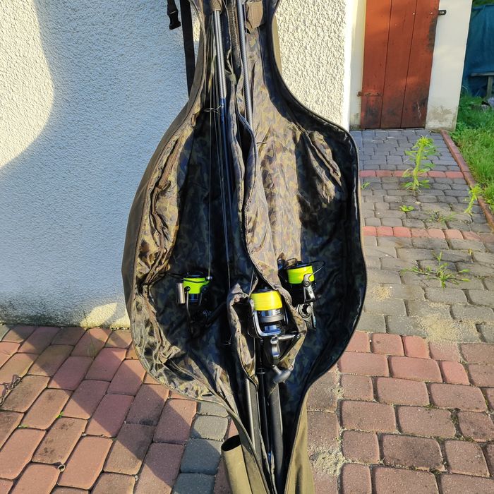 Zestaw karpiowy Avid carp amplify 13ft plus kołowrotki Nash