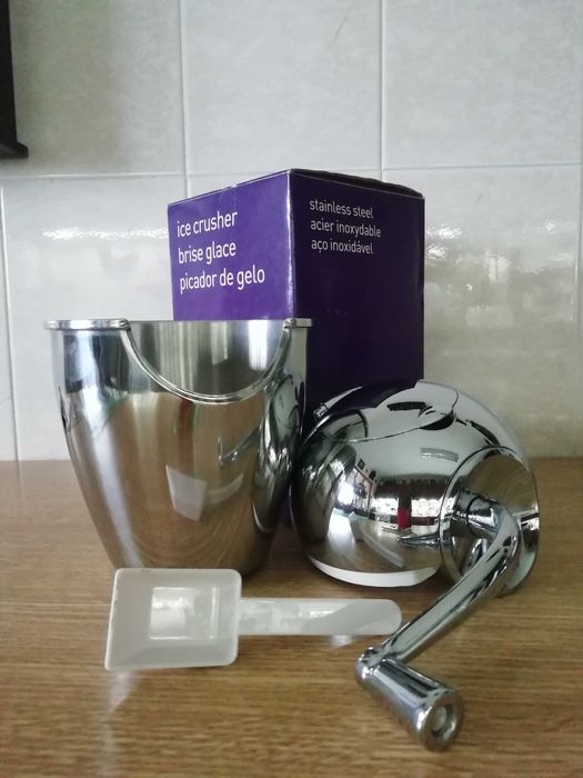 Triturador ou picador de gelo High em aço inoxidável manual