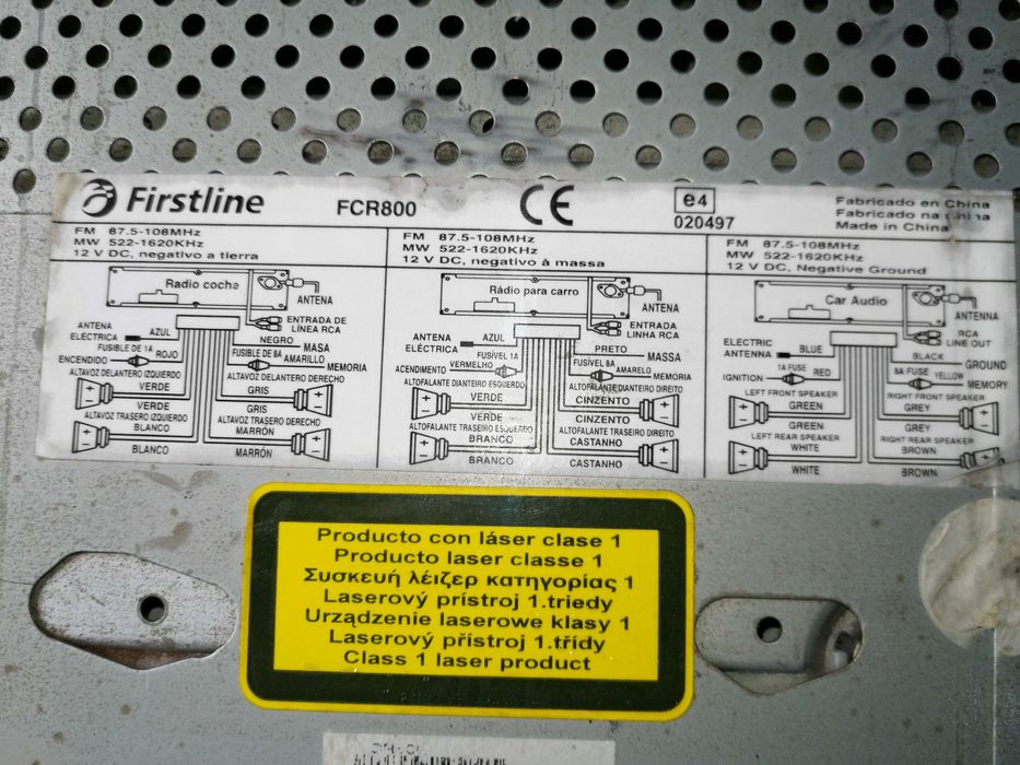 Autoradio Firstline com leitor de CD_MP3