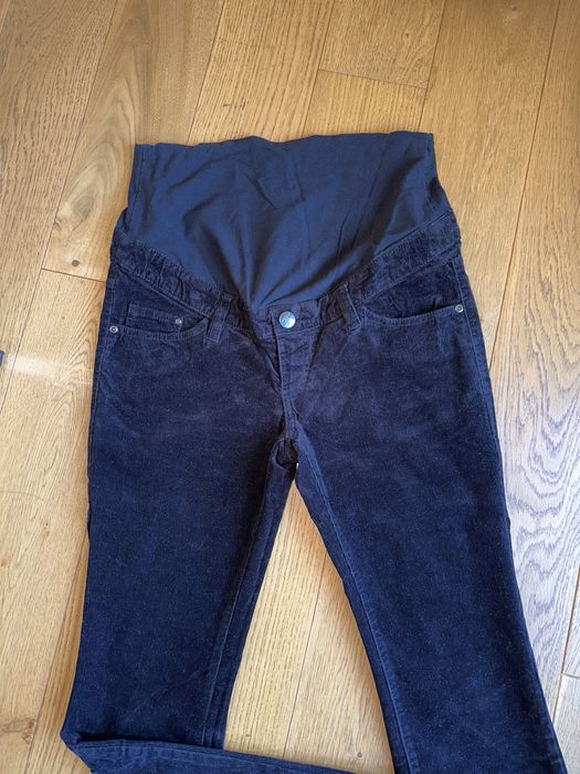 Spodnie ciążowe sztruks, czarne, H&M MAMA rozm. 40