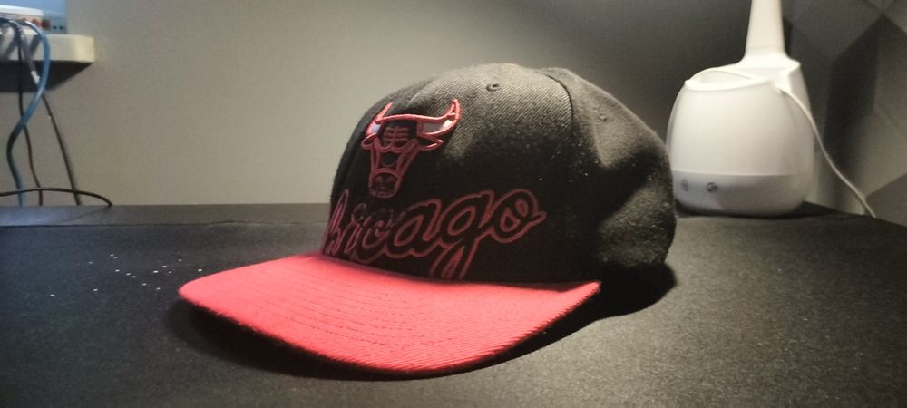 Czarna czapka z daszkiem Mitchell & Ness Chicago Bulls