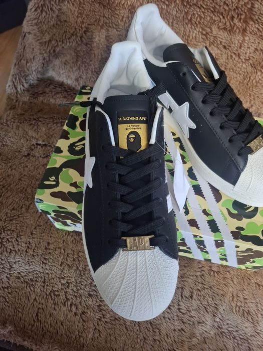 BAPE Bapesta adidas Superstar 42 – czarne/białe