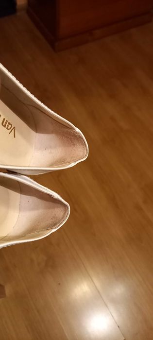 Van dal espadryle skóra naturalna ecru r.7