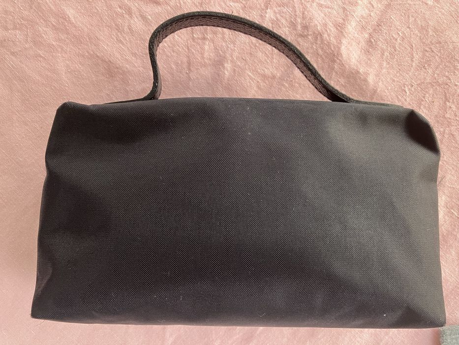 Clutch vintag Longchamp Original preta desenho exclusivo ( como nova )