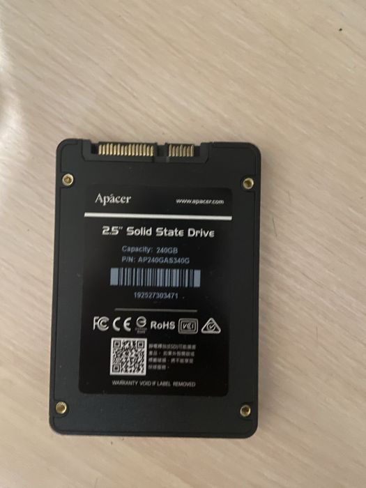 SSD Apacer 2,5 SATA 6Gb/s НОВИЙ З ЧЕКОМ ‼️