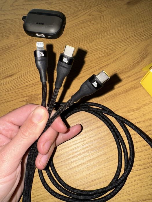 Кабель USB типу С Beseus 3 в 1 для iPhone 16 15 14 13 Pro  100 Вт