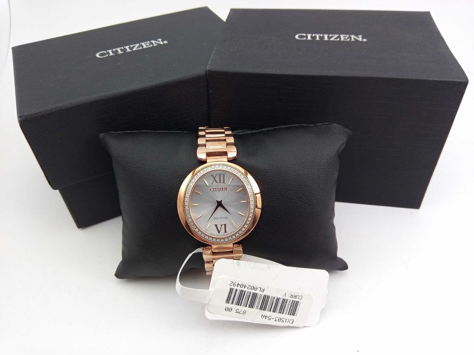 Шикарные женские часы с 52 бриллиантами Citizen EX1503-54A, сапфир, РРЦ $875