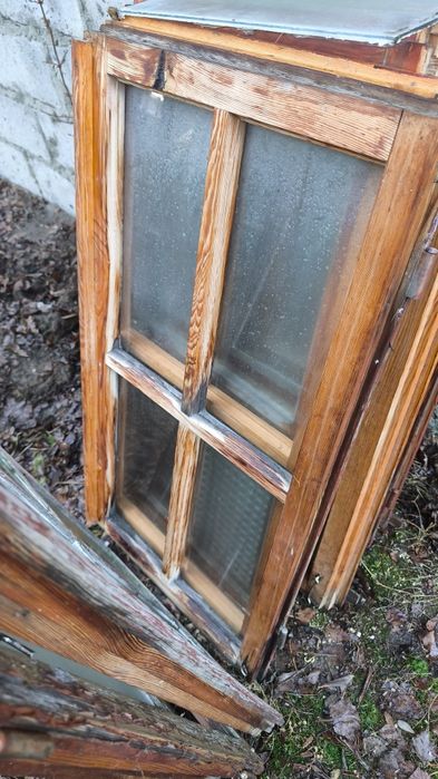 Okna drewniane z demontażu