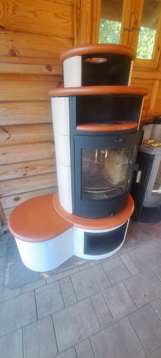 Piec kominkowy kominek koza 9 KW z kaflami