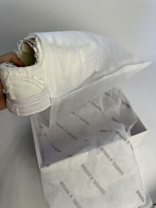 MMY Maison Mihara Yasuhiro white distressed білі кеди кеды кросовки 43
