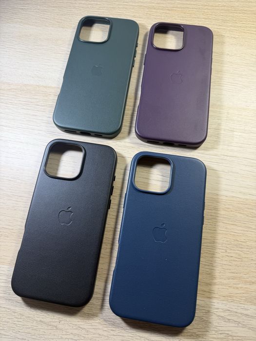 Capas para 16 Pro Max em couro sintético