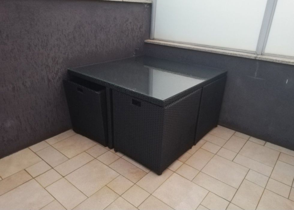Almofadas de conjunto de mesa de exterior