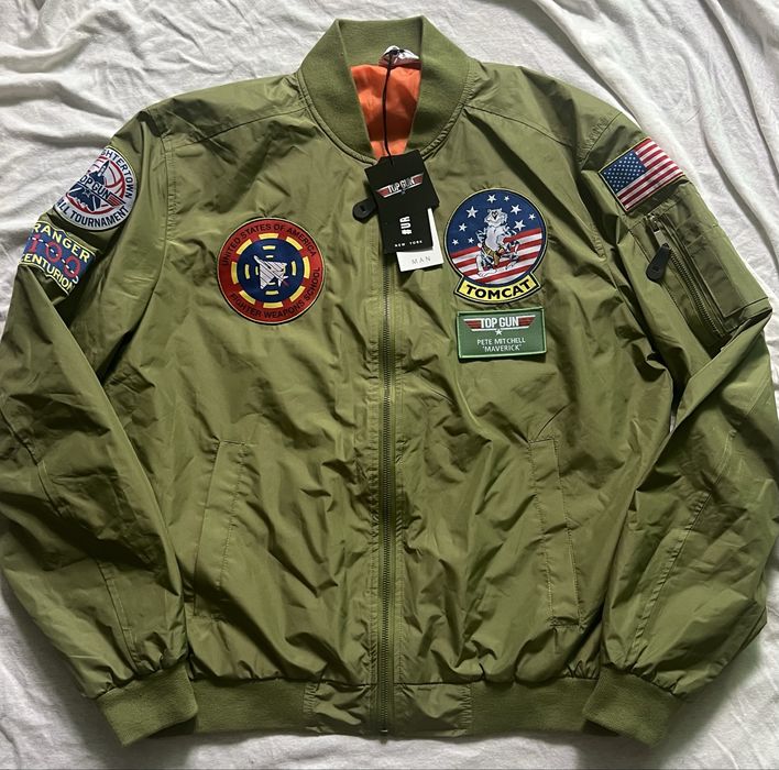kurtka męska khaki top gun military inspired bomberka