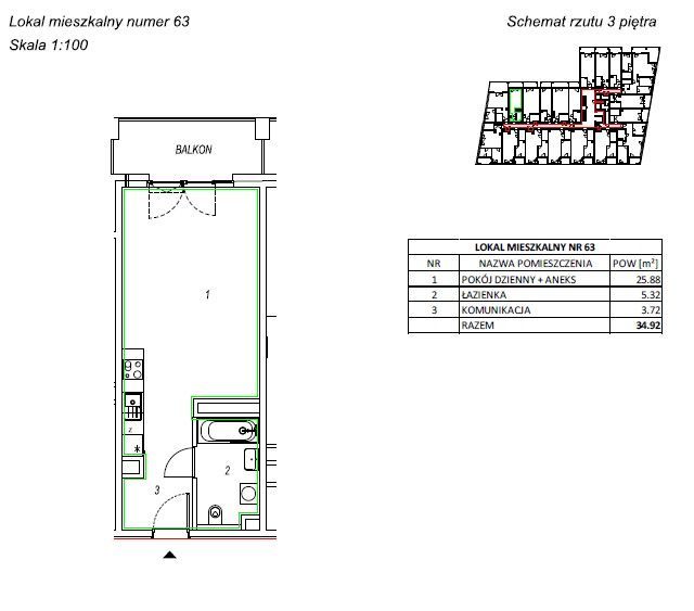 ul. Wita Stwosza (Rakowicka), 34.92m2, gotowe, od właściciela