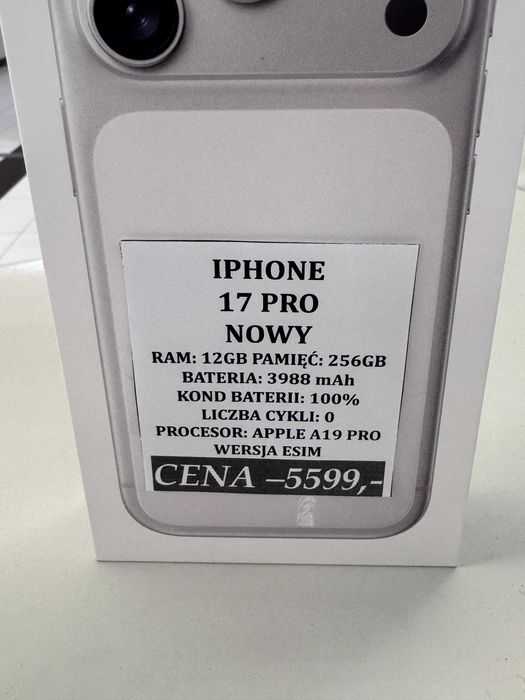 iPhone 17 Pro 256GB NOWY Topcase Vivo *Raty 0%