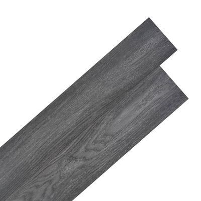 Tábuas de soalho PVC auto-adesivo 5,02 m² 2 mm preto e branco