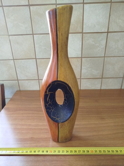 Wazon ceramiczny pomarańczożółty