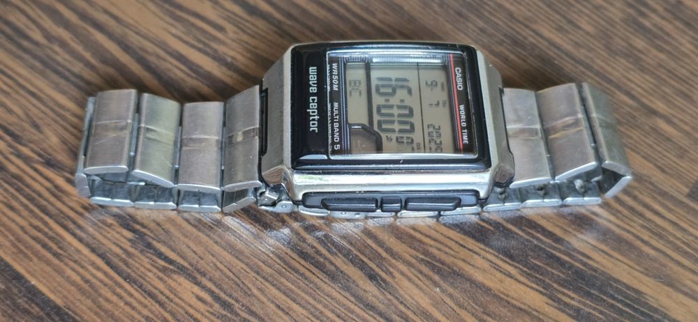 Коллекционные кварцевые часы Касио годинник Casio WV 59 E Wave Ceptor