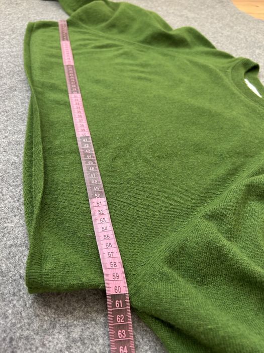 ZARA sweter bufiaste rękawy damski S zielony krótki crop