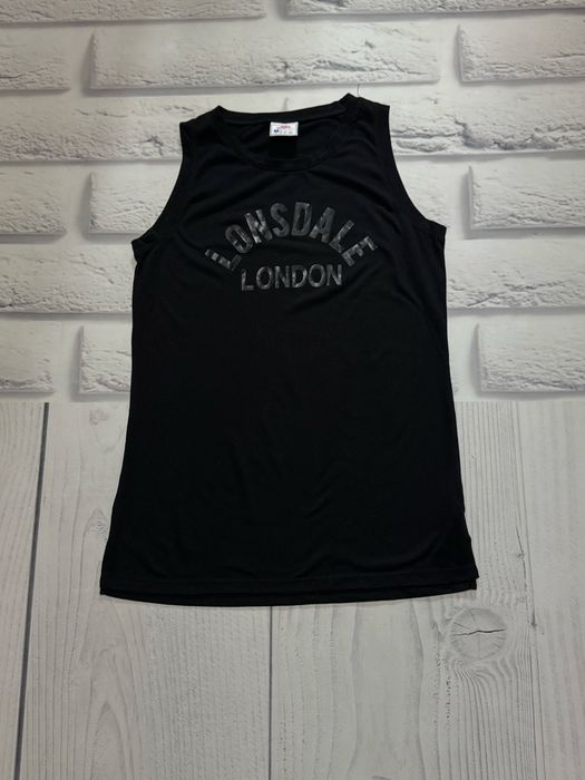 Lonsdale чорна майка без рукавів London розмір L