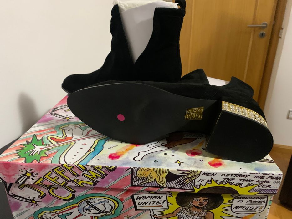 Botas Jeffrey Campbell, pretas, tamanho 39