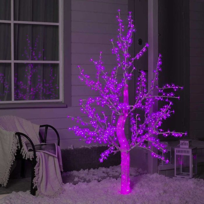 NOWA Wielka Lampa Drzewko Wiśnia LED 150cm – Wodoodporna, Różowa