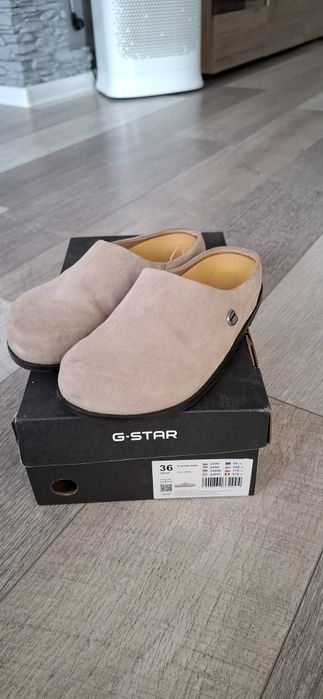 Klapki jak nowe Beżowe G-Star Raw 36