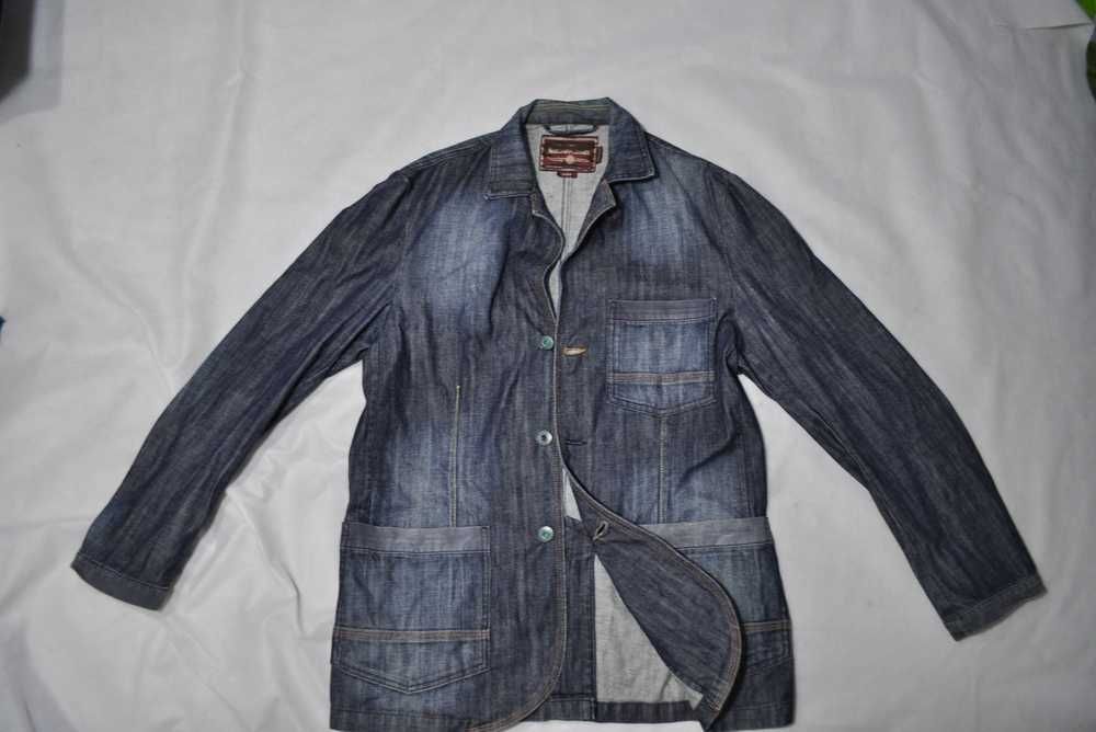 MARLBORO CLASSICS L męska kurtka jeansowa krój marynarki katana sz1v