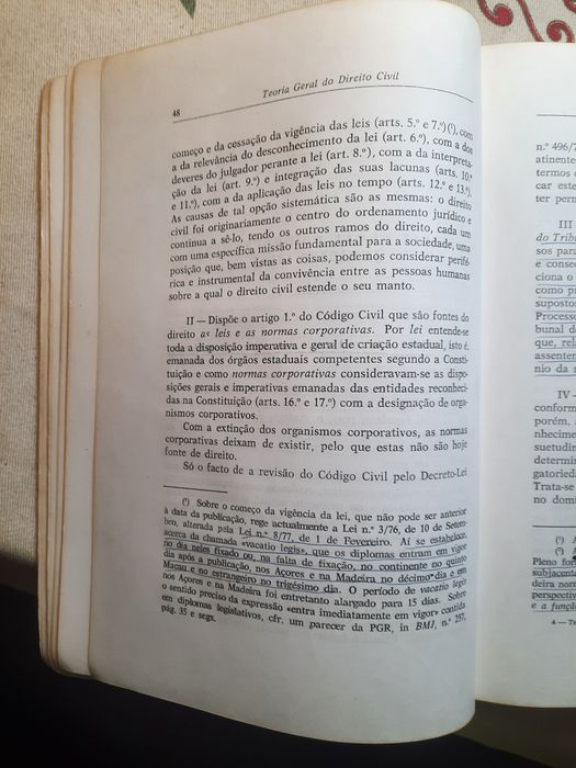 Teoria geral do direito civil do professor Mota Pinto