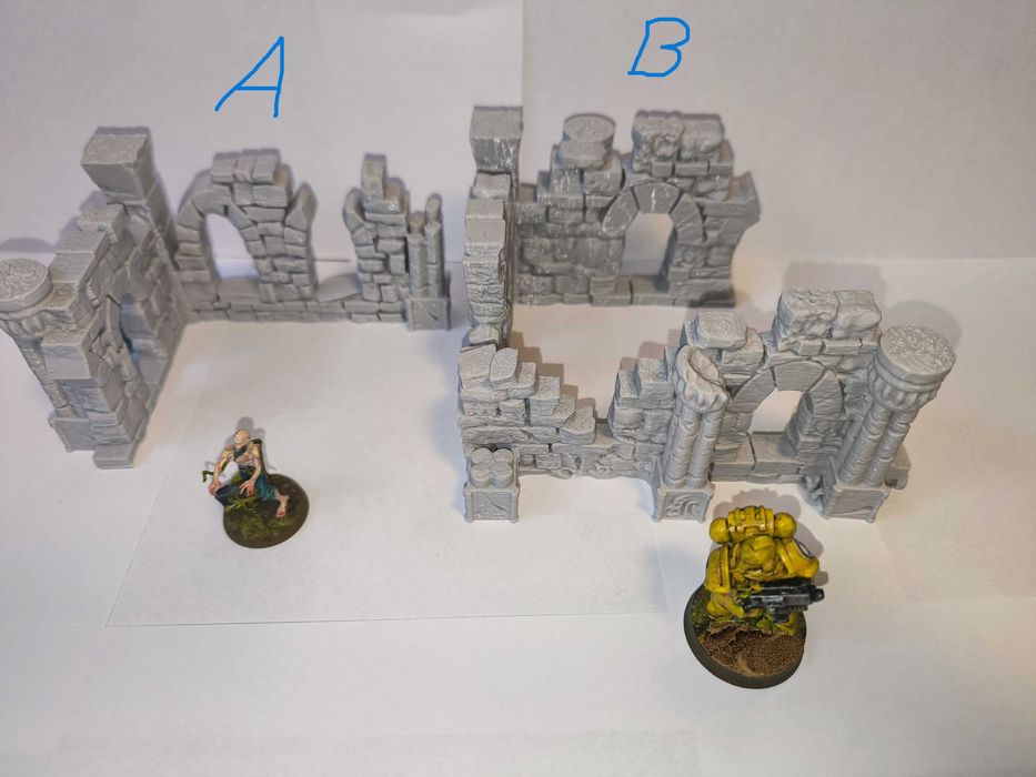 Ruinki ściany 2(Lost city) Diorama Makieta D&D