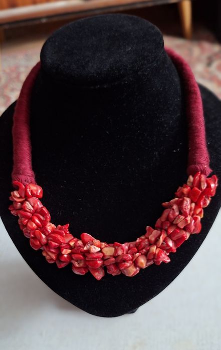 Бусы из Натурального Красного Коралла! Ручная работа! Германия!