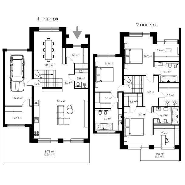 Таунхаус 225 м² з ділянкою у ТХ “СЛОВ’ЯНСЬКІ”, Минай - SL 4