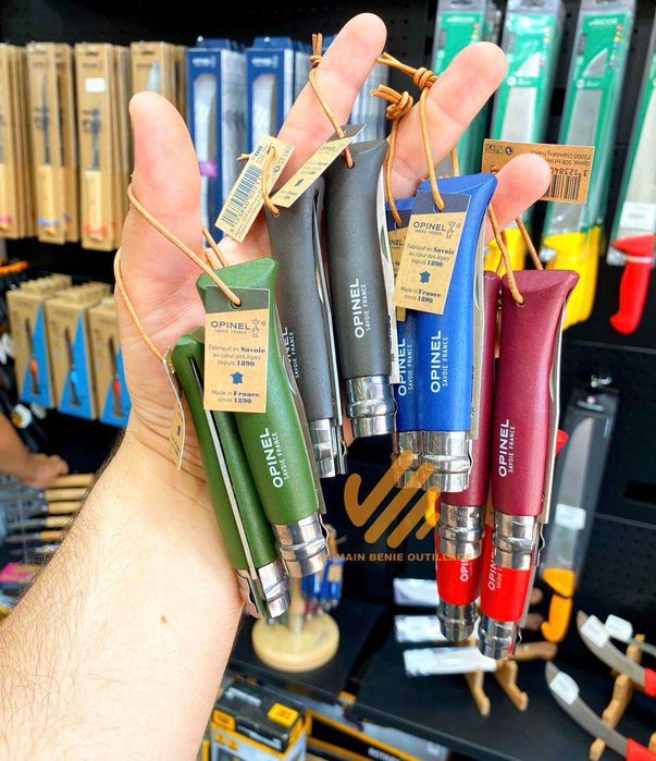 Яркий нож Opinel 08 Colorama с темляком туриста складной mora,fiskars