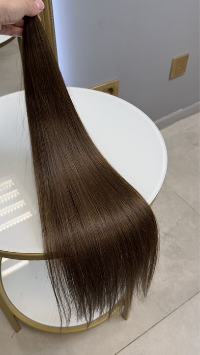 Натуральные волосы для наращивания, русые оттенки. Славянка