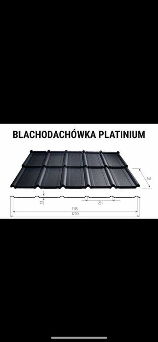 Blachodachówka modułowa Platinium - kompletny dach - transport wycena