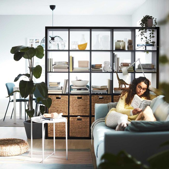 Estante IKEA KALLAX 5x5 (182x182 cm) + Gavetas – Preto-Castanho