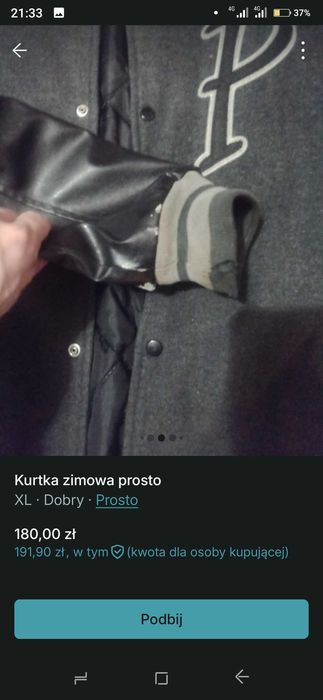 Kurtka prosto zimowa baseball